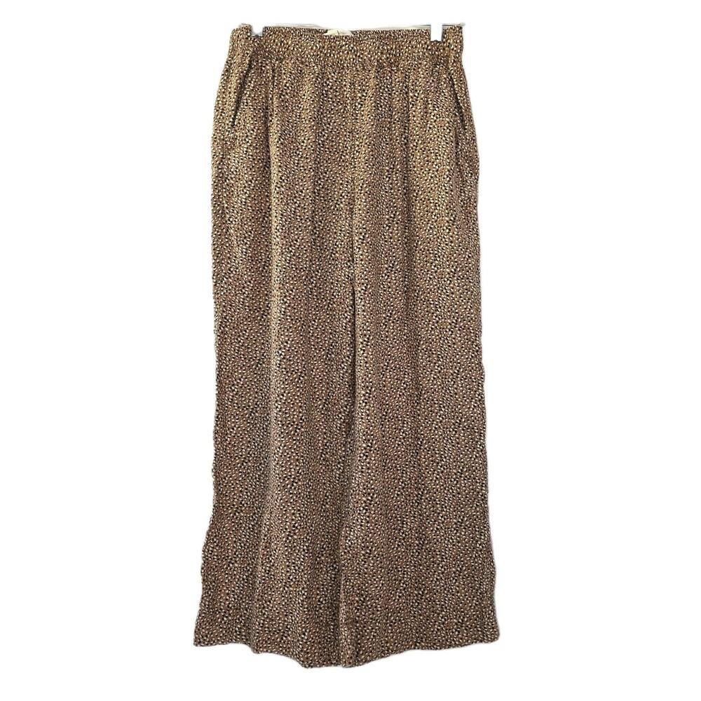Women’s Wide-Leg Printed Pants in Brown